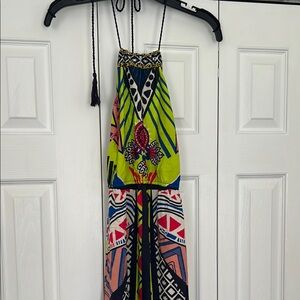 Multicolor Geometric Print long dress from flying tomato 🍅 Anthropologie size S